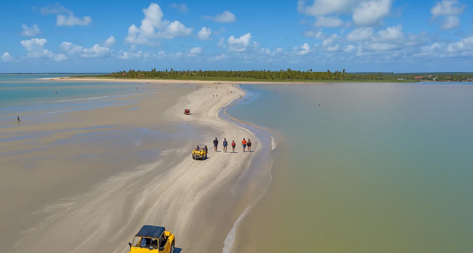 Faixa de areia do Caminho de Moisés em Lucena